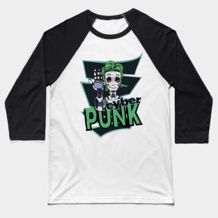 Cyberpunk Girl Baseball T-Shirt